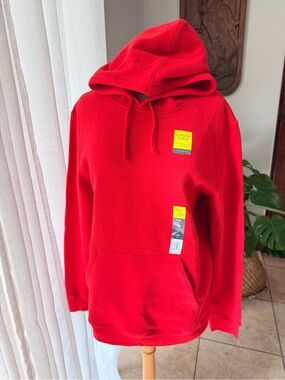 Tek Gear Hoodie Small Red Ultrasoft Fleece Pullover Casual